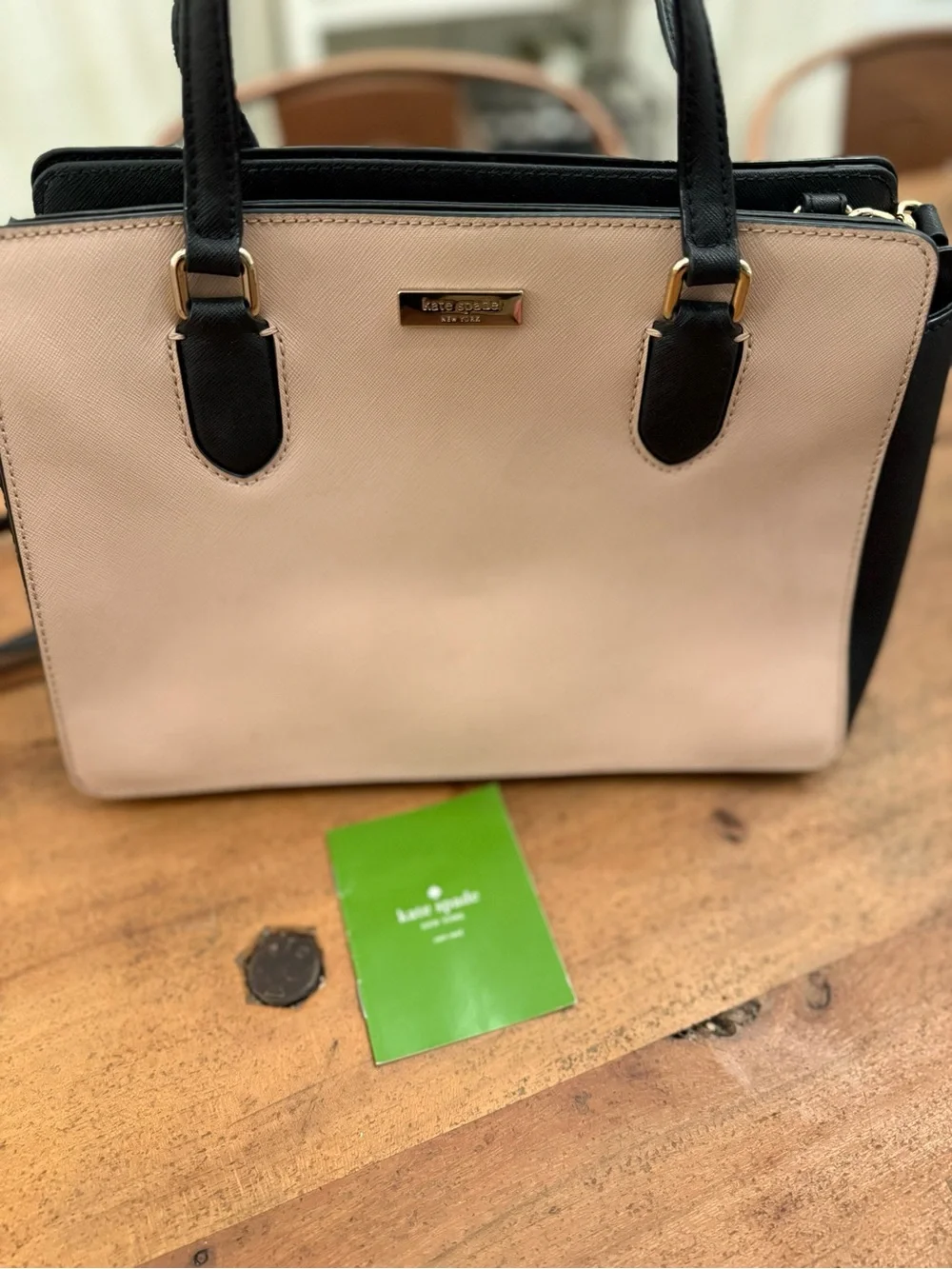 kate spade Two-Tone Cream and Black Satchel